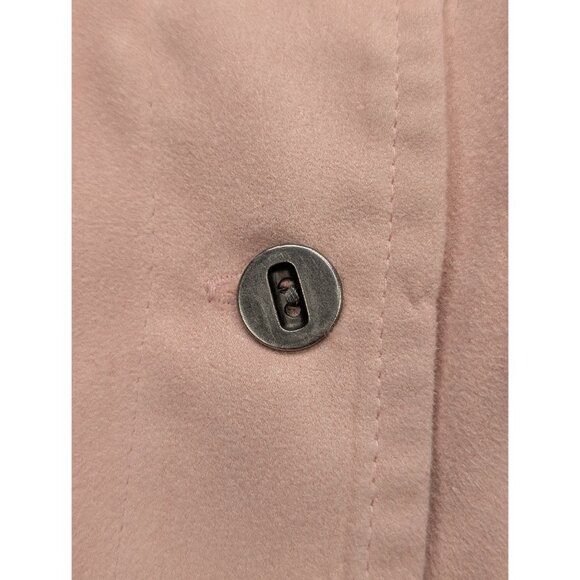 Chicos Faux Suede Western Jacket Size Large / 2 Button Up Country Southwest Pink - Picture 5 of 10